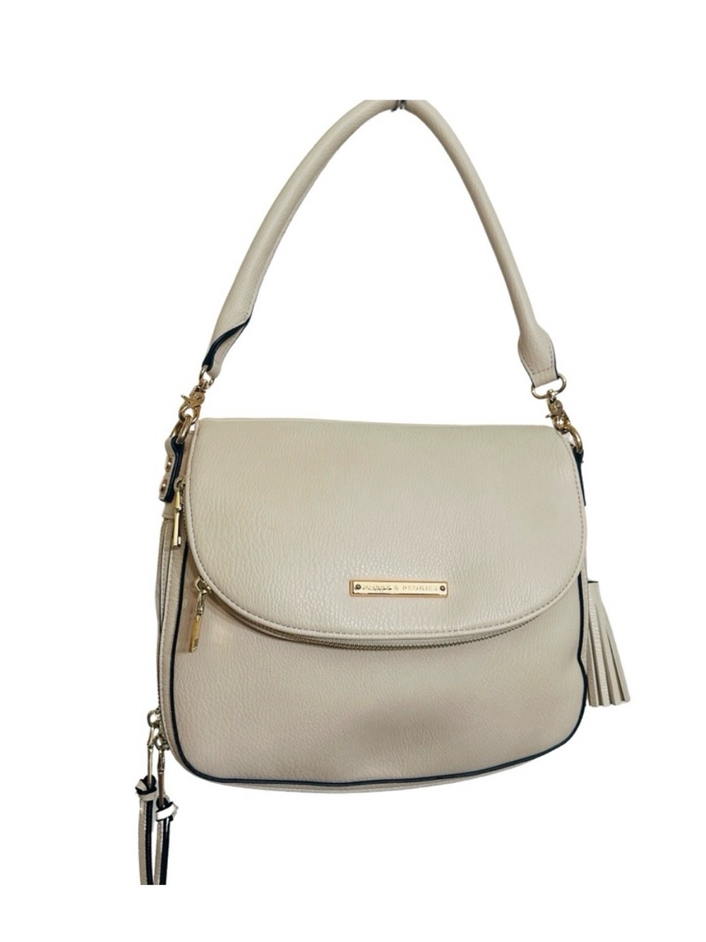 Poppy & Peonies Downtown Crossbody bag purse cream EUC
